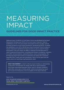 Measuring impact: guidelines for good impact practice