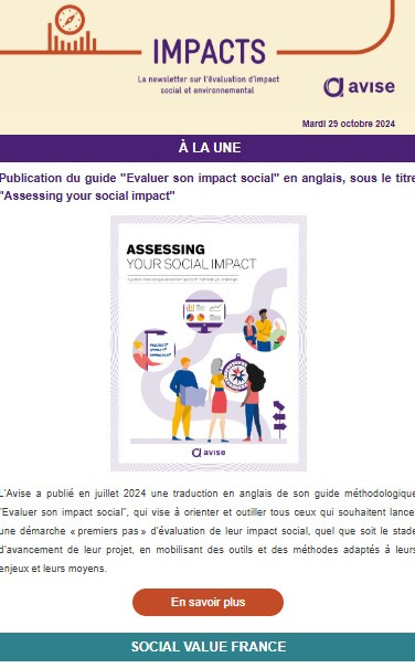 Impacts exemple du template de la newsletter